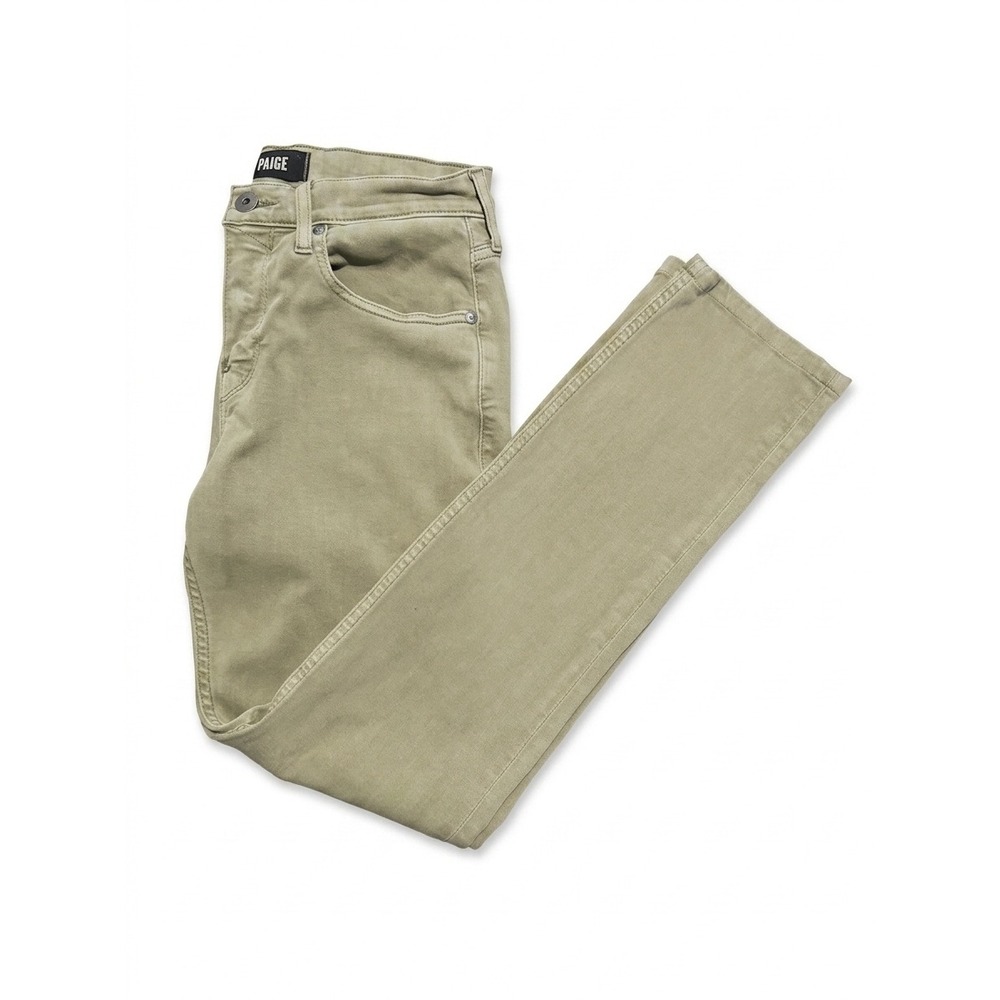 Paige Federal Slim Straight Leg Jeans Sage Green Mens 30 Transcend Denim